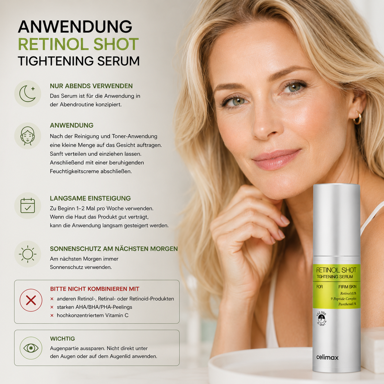 Koreanisches Retinol Serum Celimax The Vita-A für Anti-Aging Pflege und verfeinert wirkende Poren