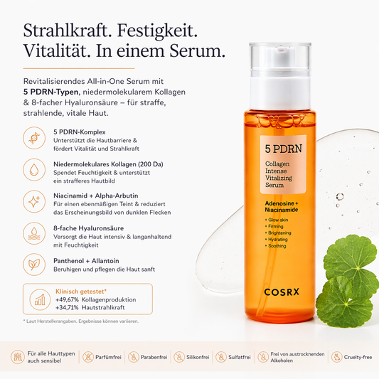 COSRX 5 PDRN Collagen Intense Vitalizing Serum 100ml – K-Beauty Anti-Aging Serum für alle Hauttypen