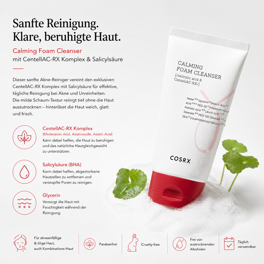 COSRX AC Collection Calming Foam Cleanser 150ml – K-Beauty Reiniger für akneanfällige Haut