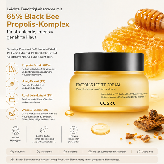 COSRX Full Fit Propolis Light Cream 65ml – K-Beauty Propolis Creme für alle Hauttypen