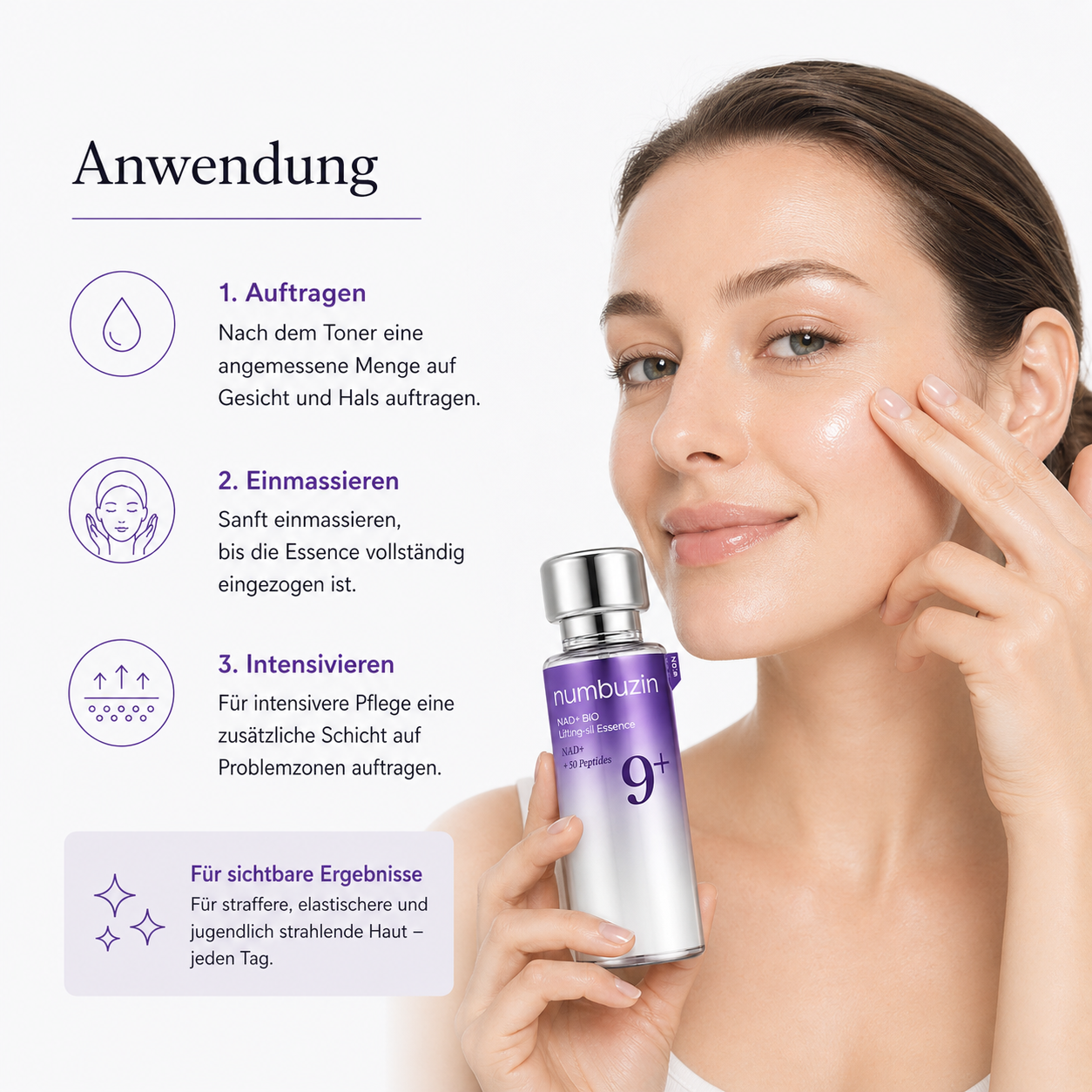 Numbuzin No.9 NAD+ Bio Lifting-sil Essence 80ml – K-Beauty Anti-Aging Essence für reife Haut