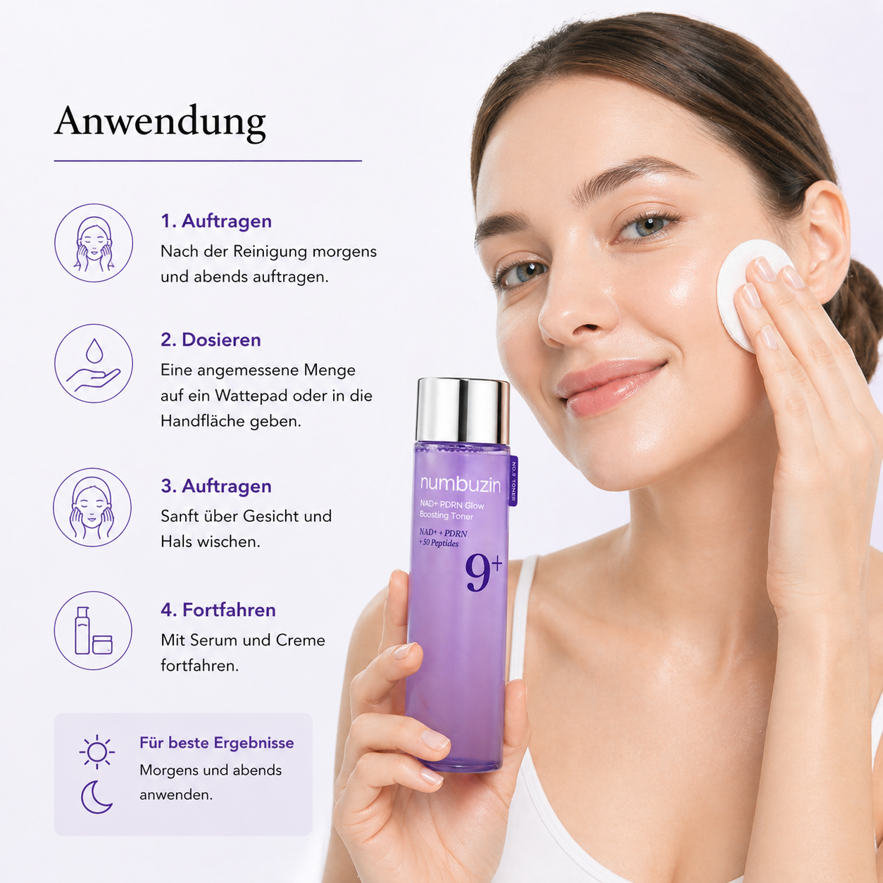 Numbuzin No.9 NAD+ PDRN Glow Boosting Toner 200ml – K-Beauty Glow-Toner für alle Hauttypen