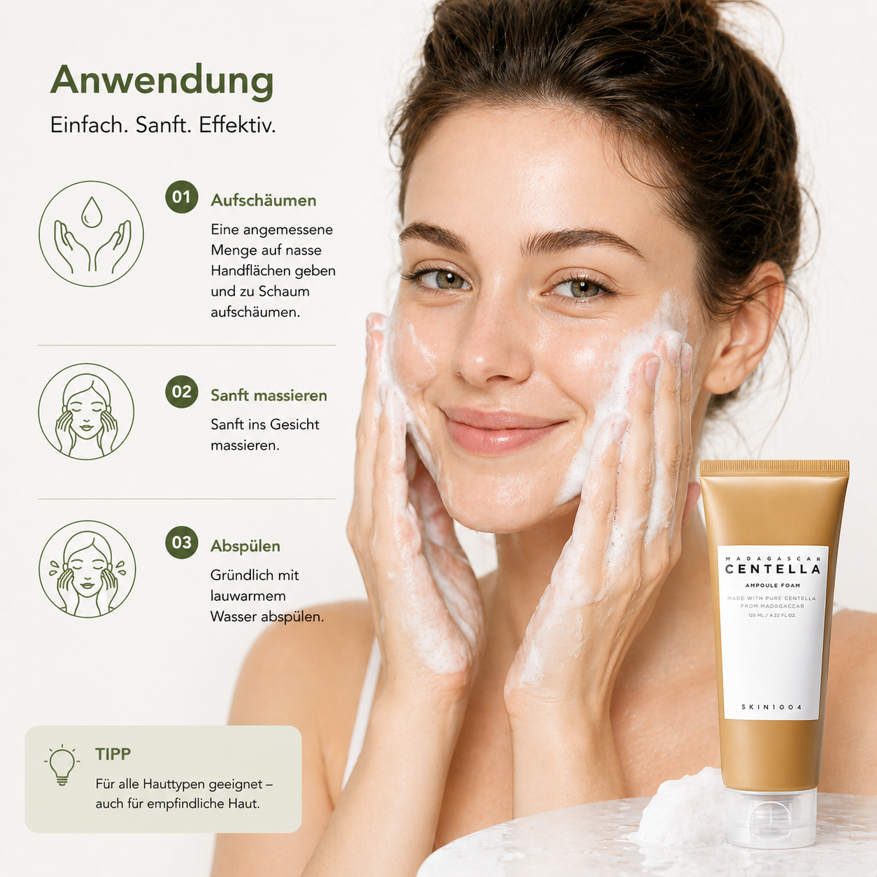 Skin1004 Madagascar Centella Ampoule Foam 125ml – K-Beauty Schaum-Cleanser für alle Hauttypen