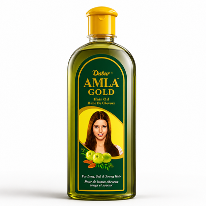 Dabur Amla Gold Hair Oil – Haaröl mit Amla, Mandel & Henna für kräftiges, glänzendes Haar