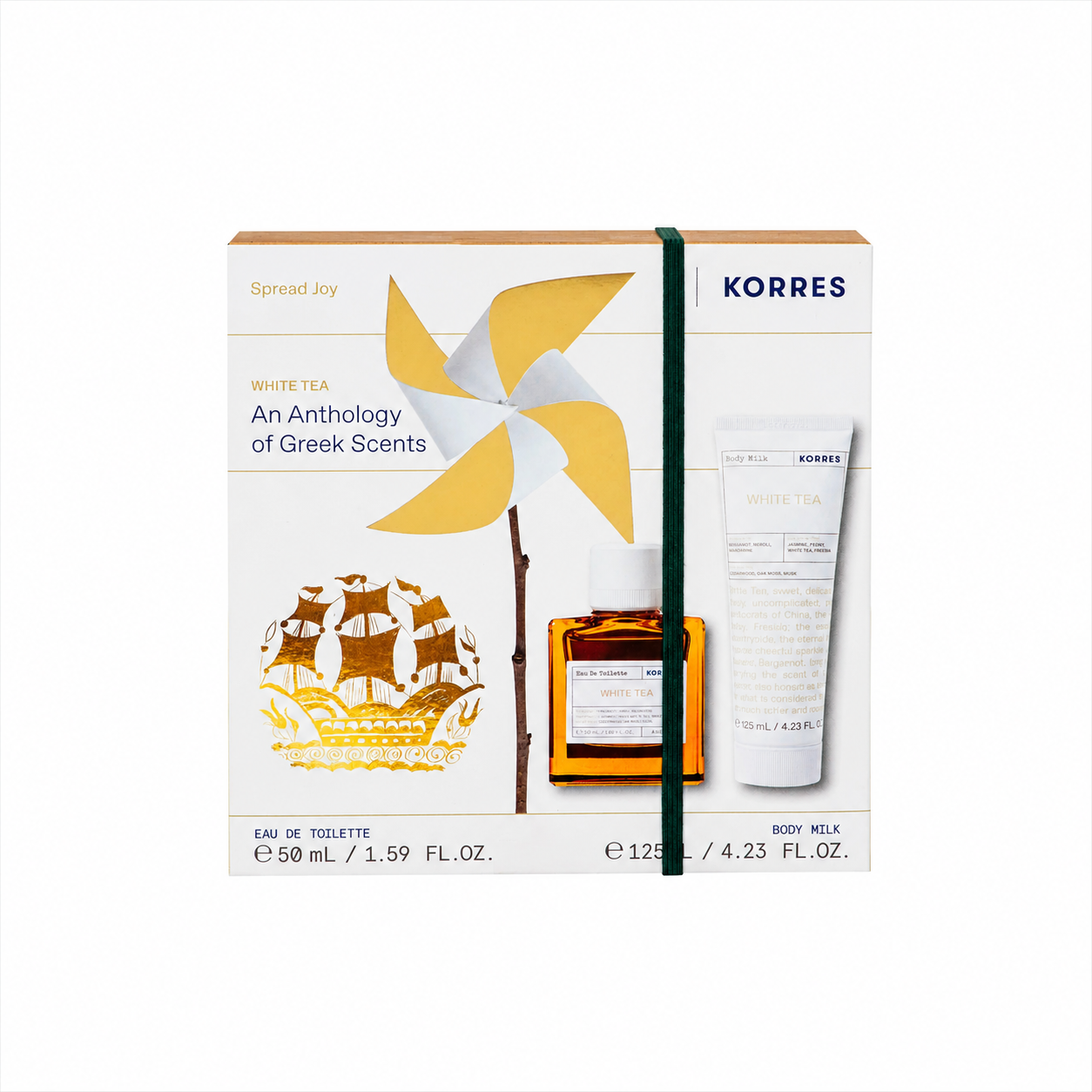 Korres White Tea Duftset – Eau de Toilette 50 ml & Body Milk 125 ml