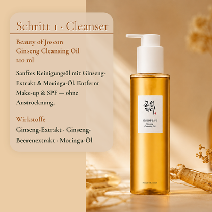 Beauty of Joseon Ginseng Cleansing Oil 210ml – sanftes Reinigungsöl mit Ginseng-Extrakt für Anti-Aging Routine
