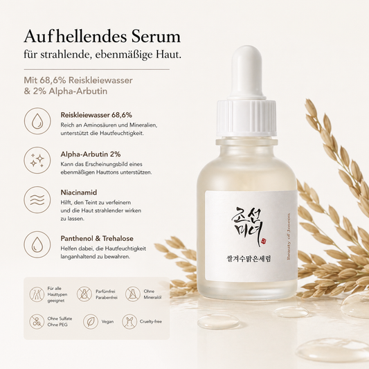 Beauty of Joseon Glow Deep Serum Rice + Alpha-Arbutin 30ml – K-Beauty Aufhell-Serum für alle Hauttypen