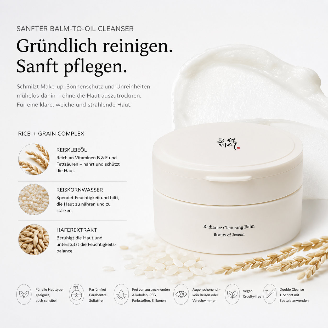 Beauty of Joseon Radiance Cleansing Balm 100ml – K-Beauty Balm-to-Oil Reinigungsbalm für alle Hauttypen