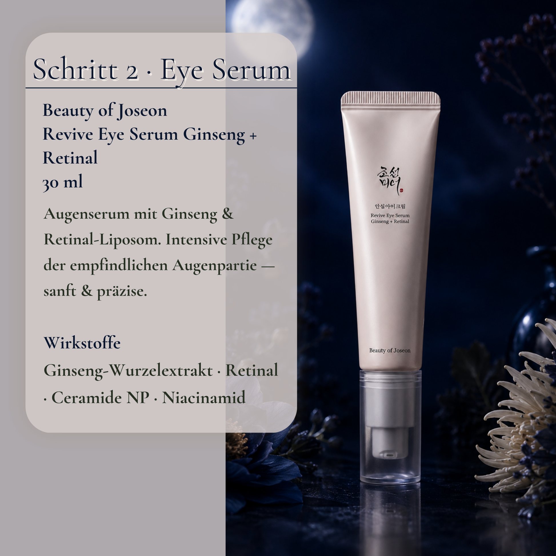 Beauty of Joseon Revive Eye Serum Ginseng Retinal 30ml – Augenserum mit Retinal-Liposom für die Augenpartie