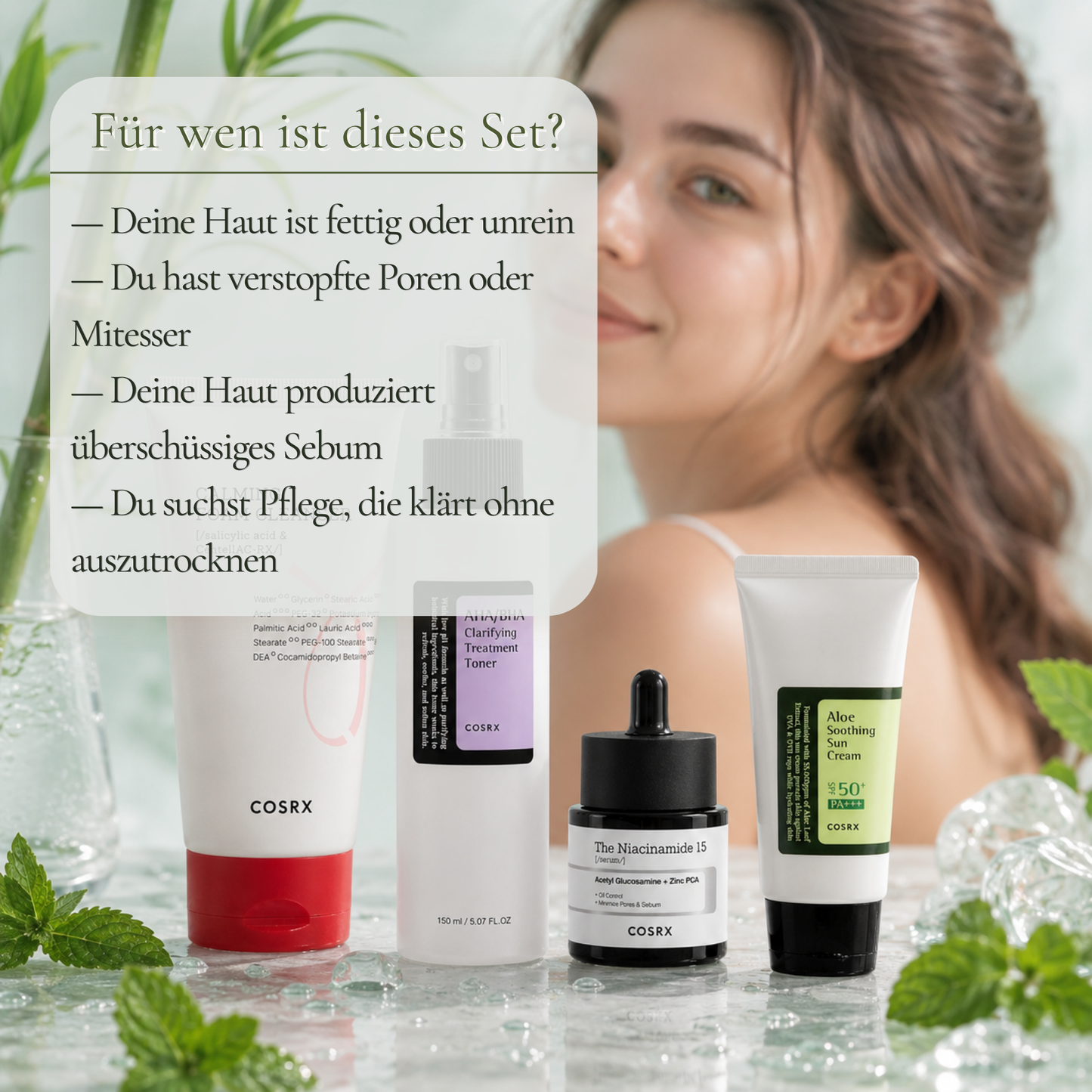 Clear Balance Ritual K-Beauty Set für fettige und unreine Haut mit Salicylsäure und Niacinamid