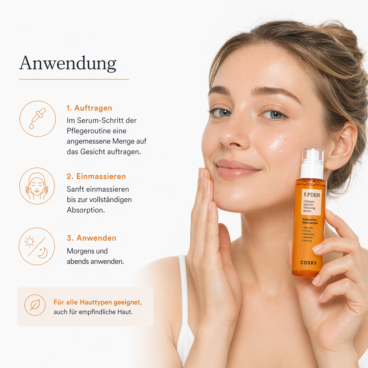 COSRX 5 PDRN Collagen Intense Vitalizing Serum 100ml – K-Beauty Anti-Aging Serum für alle Hauttypen