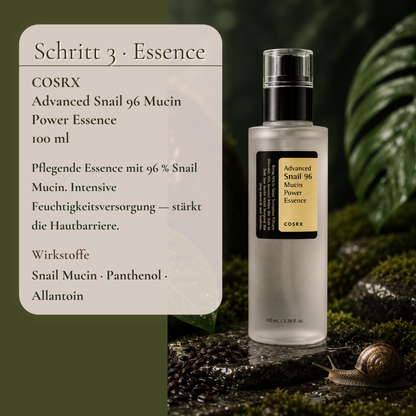 COSRX Advanced Snail 96 Mucin Power Essence 100ml – pflegende Essence mit Snail Mucin für trockene Haut