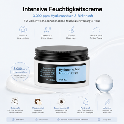 COSRX Hyaluronic Acid Intensive Cream 100ml – K-Beauty Feuchtigkeitscreme für alle Hauttypen