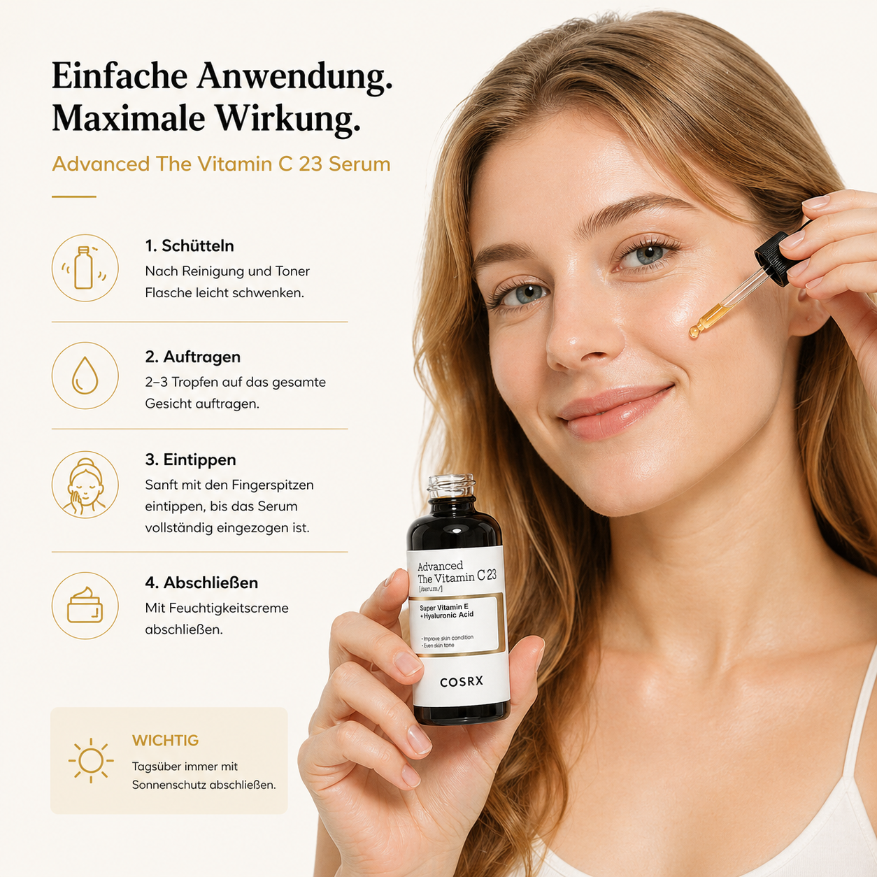 COSRX The Vitamin C 23 Serum 20ml – K-Beauty Aufhellungsserum für alle Hauttypen