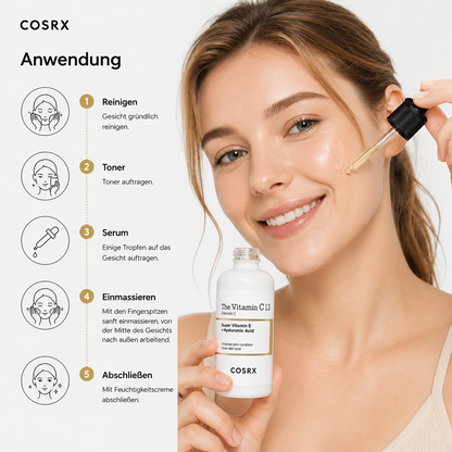 COSRX The Vitamin C 13 Serum 20ml – K-Beauty Aufhellungsserum für alle Hauttypen