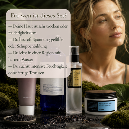 Deep Moisture Ritual K-Beauty Set für sehr trockene und feuchtigkeitsarme Haut mit Snail Mucin und Hyaluronsäure