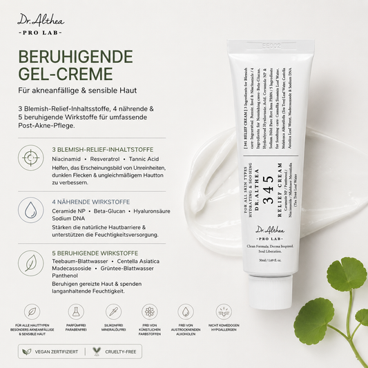 Dr. Althea 345 Relief Cream 50ml – K-Beauty Post-Akne Gel-Creme für sensible Haut