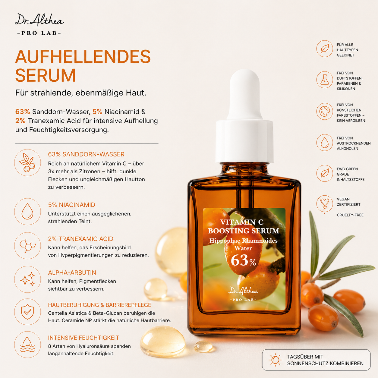 Dr. Althea Vitamin C Boosting Serum 30ml – K-Beauty Aufhellungsserum für alle Hauttypen