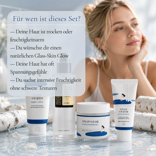 Glass Glow Ritual K-Beauty Set für trockene und feuchtigkeitsarme Haut mit Glass-Skin Effekt