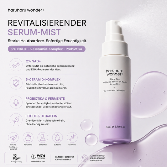 Haruharu Wonder Black Rice Probiotics Barrier NAD+ Serum Mist 80ml – K-Beauty Barrier Mist für sensible Haut