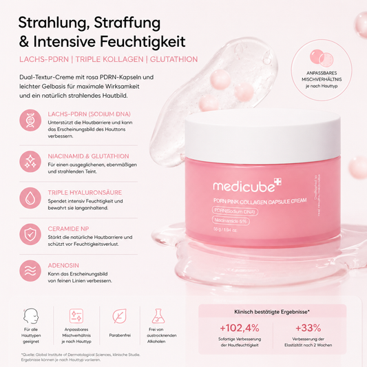Medicube PDRN Pink Collagen Capsule Cream 55g – K-Beauty Kapsel-Gel-Creme für alle Hauttypen