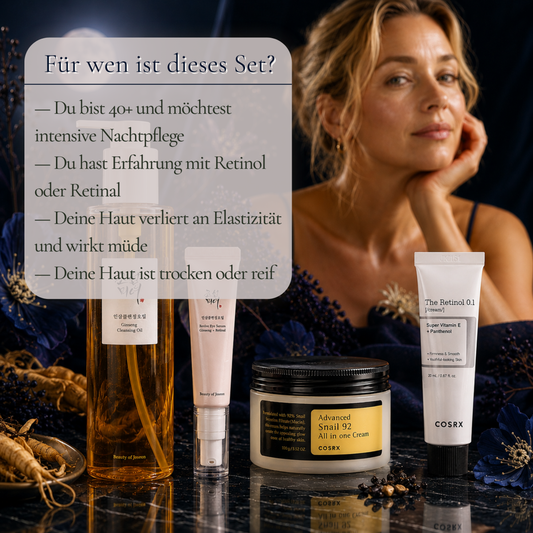 Midnight Repair Ritual K-Beauty Nachtpflege Set für reife Haut ab 40 mit Retinal und Retinol 0.1%