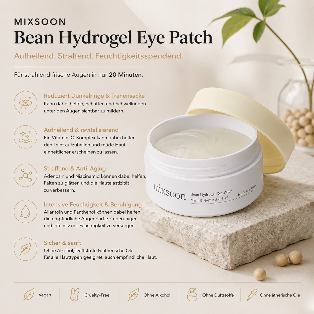 Mixsoon Bean Hydrogel Eye Patch 84g