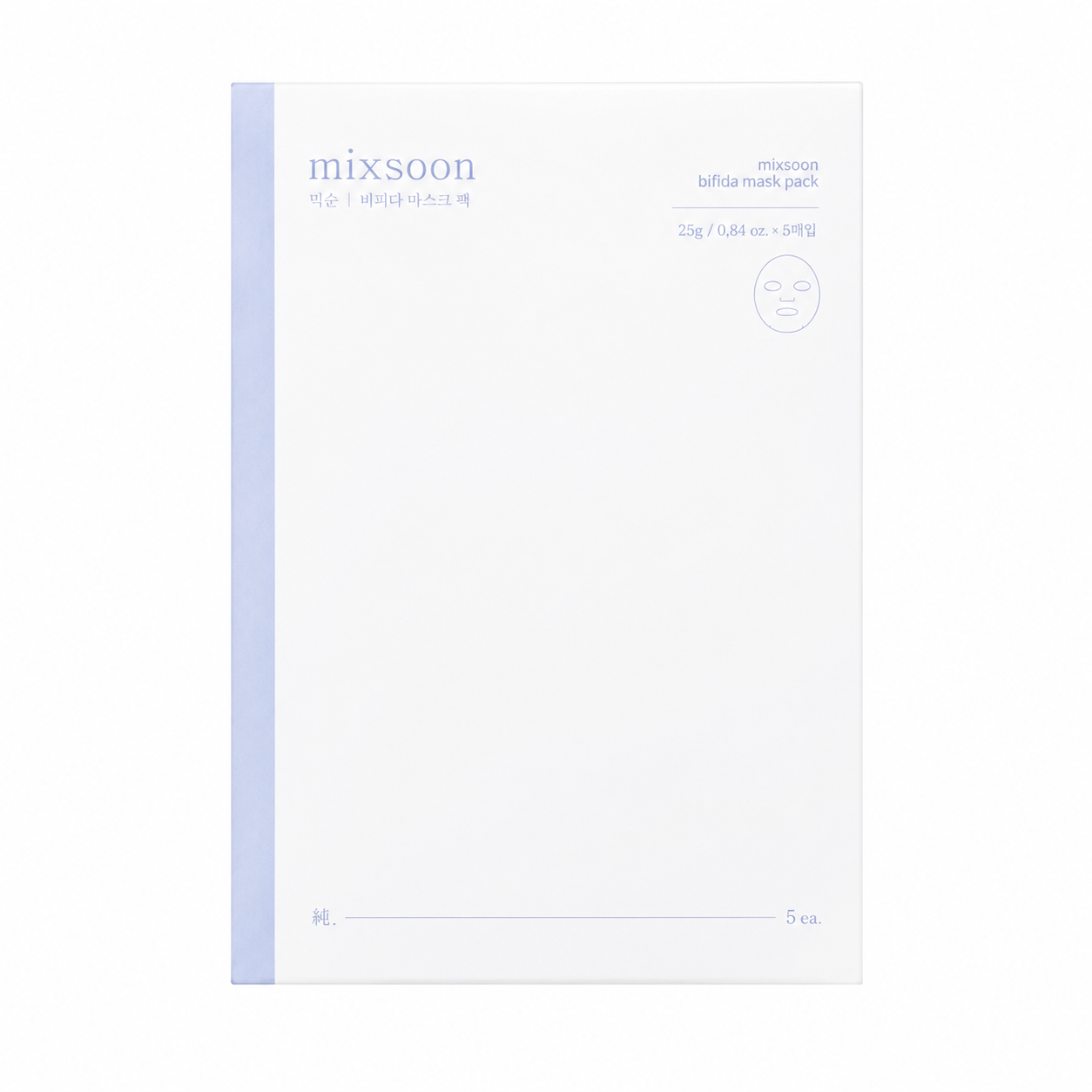 Mixsoon Bifida Mask Pack 25g x 5 Stück – Probiotische Tuchmaske für die Hautbarriere