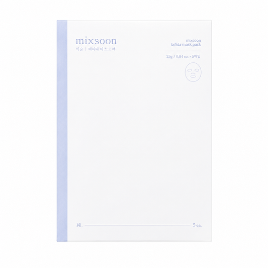 Mixsoon Bifida Mask Pack 25g x 5 Stück – Probiotische Tuchmaske für die Hautbarriere