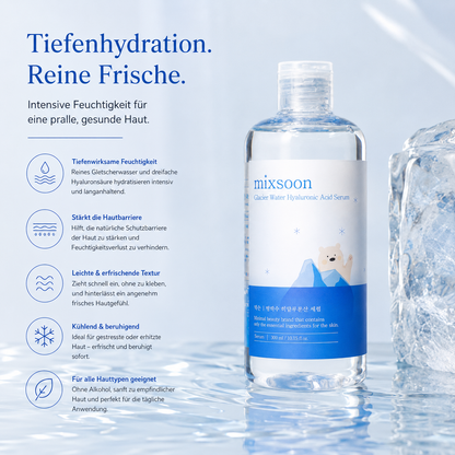 Mixsoon Glacier Water Hyaluronic Acid Serum 
300ml – K-Beauty Feuchtigkeitsserum für 
alle Hauttypen