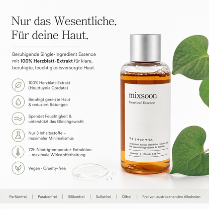 Mixsoon Heartleaf Essence 100ml – K-Beauty Beruhigungs-Essence für sensible Haut