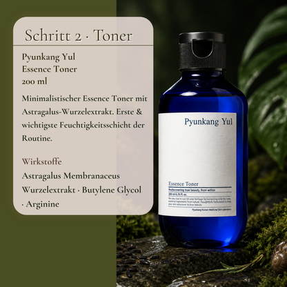 Pyunkang Yul Essence Toner 200ml – minimalistischer Essence Toner mit Astragalus-Wurzelextrakt für intensive Feuchtigkeit