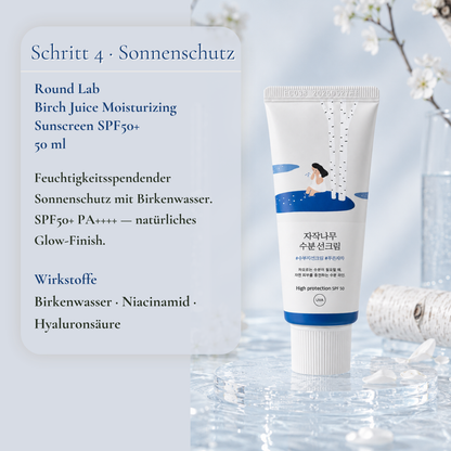Round Lab Birch Juice Moisturizing Sunscreen SPF50 50ml – feuchtigkeitsspendender koreanischer Sonnenschutz
