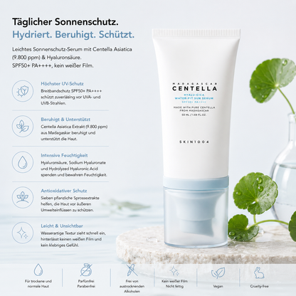 Skin1004 Madagascar Centella Hyalu-Cica Water-Fit Sun Serum SPF50+ PA++++ 50ml – K-Beauty Sonnenschutz
