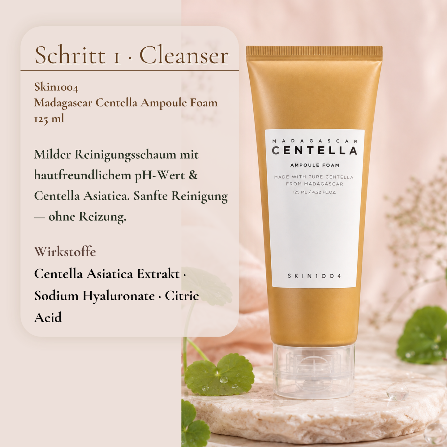 Skin1004 Madagascar Centella Ampoule Foam 125ml – milder Reinigungsschaum mit Centella Asiatica für empfindliche Haut