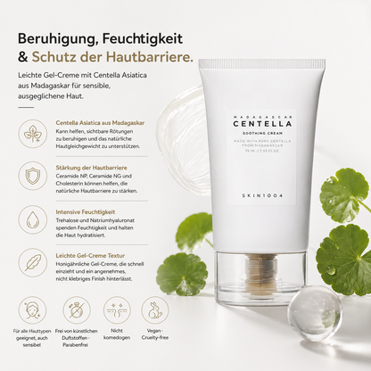 Skin1004 Madagascar Centella Soothing Cream 75ml – K-Beauty Gel-Creme für sensible Haut