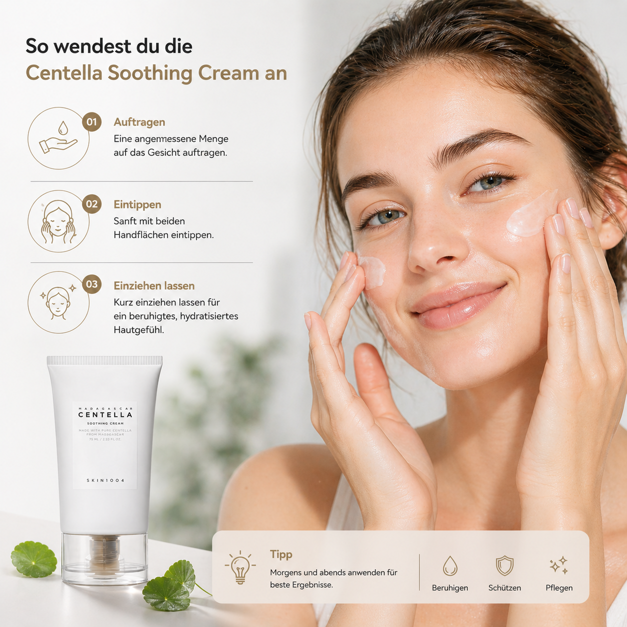 Skin1004 Madagascar Centella Soothing Cream 75ml – K-Beauty Gel-Creme für sensible Haut