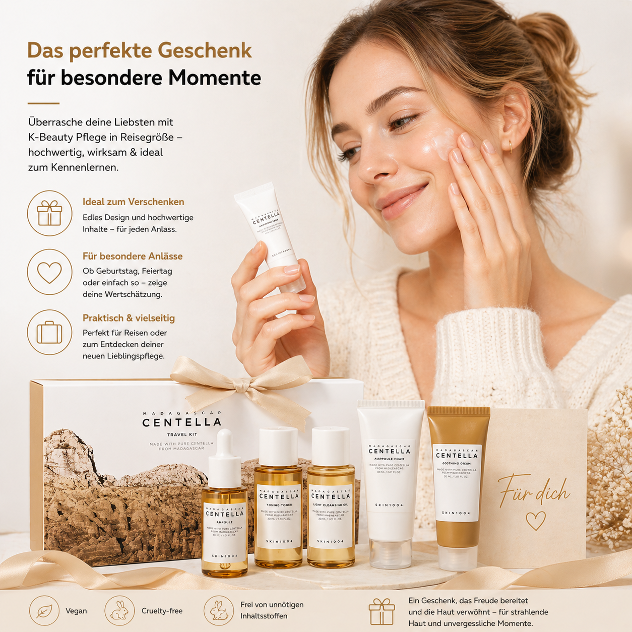 Skin1004 Madagascar Centella Travel Kit – 5-teiliges K-Beauty Reise-Set für alle Hauttypen