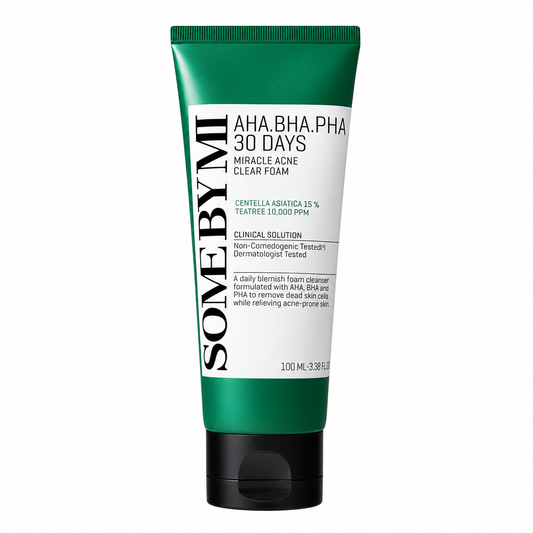 Some By Mi AHA BHA PHA Miracle Acne Clear Foam 100ml – K-Beauty Reiniger für zu Unreinheiten neigende Haut